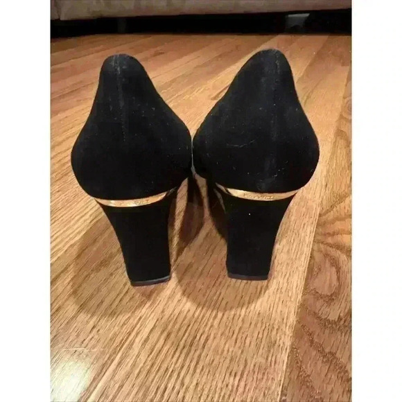 ST. JOHN Chiara Black Suede Mary Jane Square Toe Pumps US 8.5 AA Old Money - Picture 8 of 8